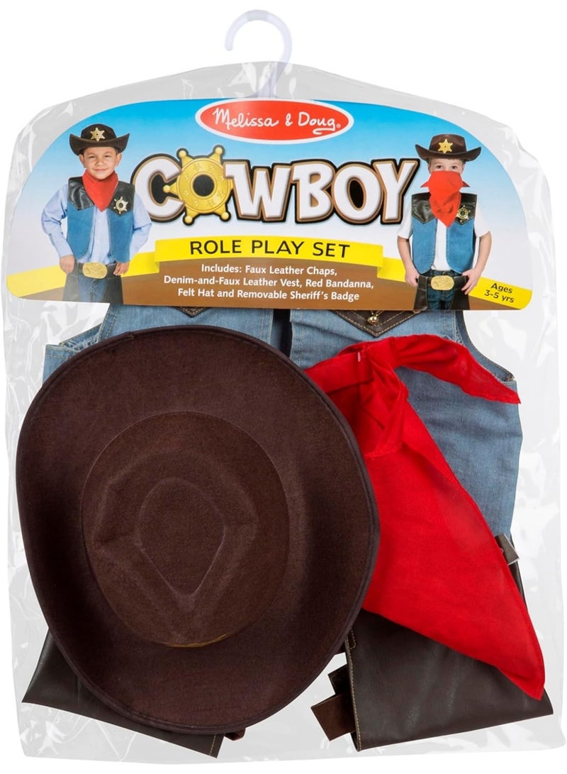 ميليسا آند دوج زي رعاة البقر للأطفال، طقم ملابس تنكرية لحفلات الكوسبلاي للأطفال من سن 3 إلى 6 سنوات. - Image 1